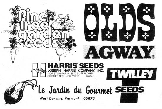 Seed company logos, of both small and larger firms, where you might be able to find unusual varieties.